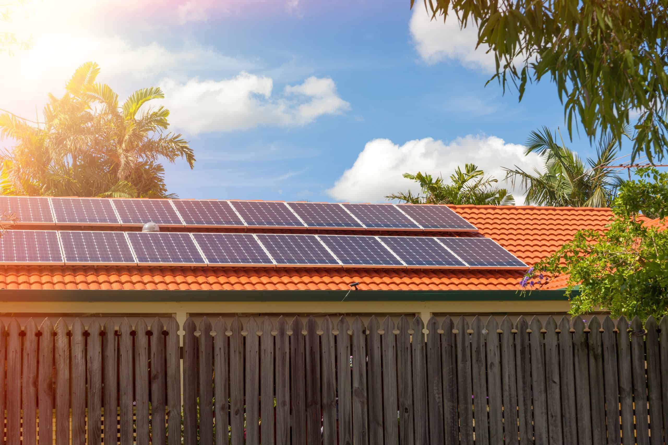 Solar panels on the roof, Australia